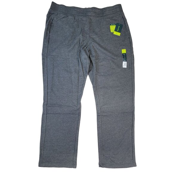 Tek Gear Pants Joggers Crop Capri Ultrasoft Grey Fleece Womens XXL New w Tags - Picture 1 of 8